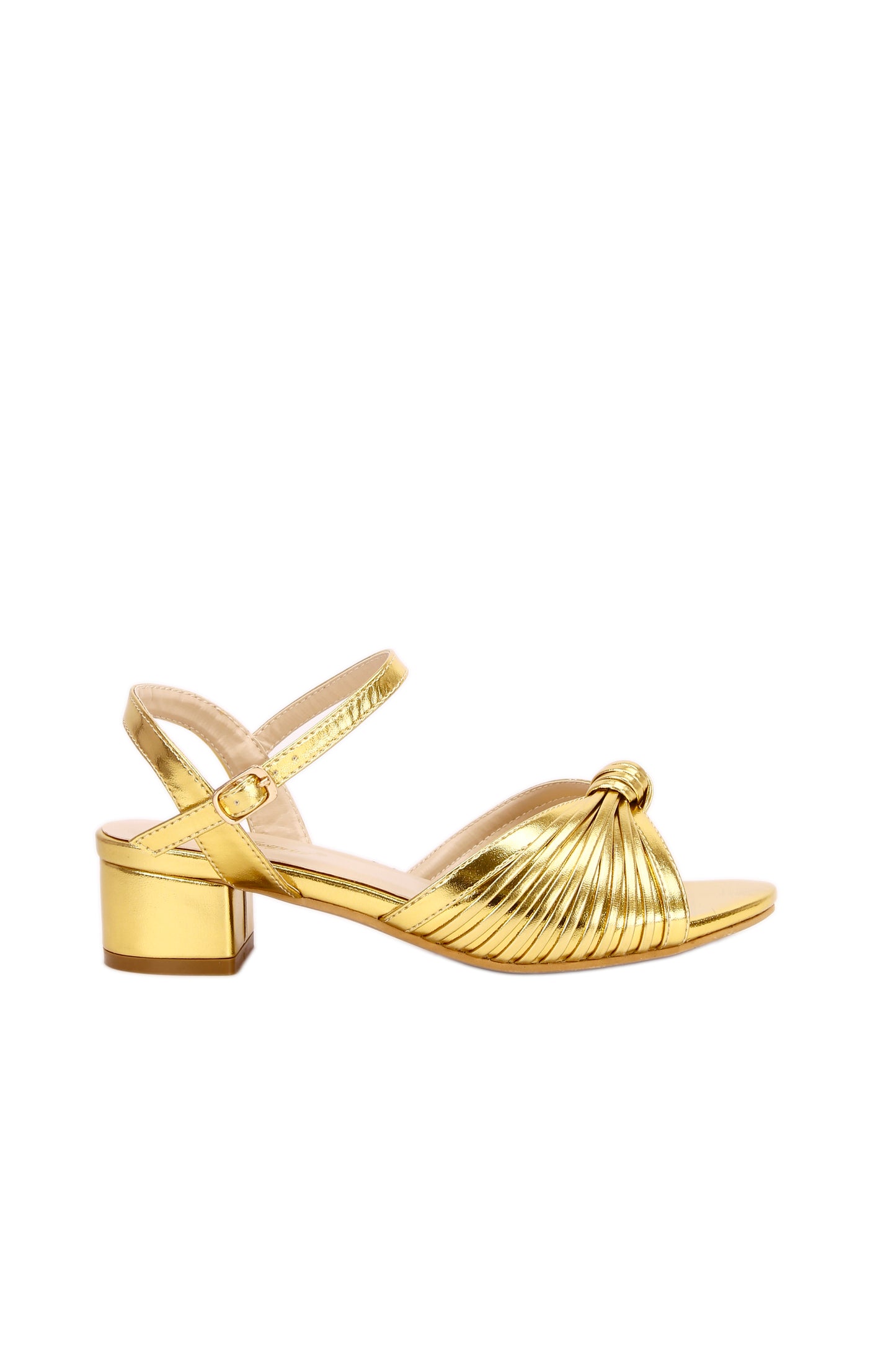 Metallic fabric thin straps fashionable mid-heel women's shoes 6914-1