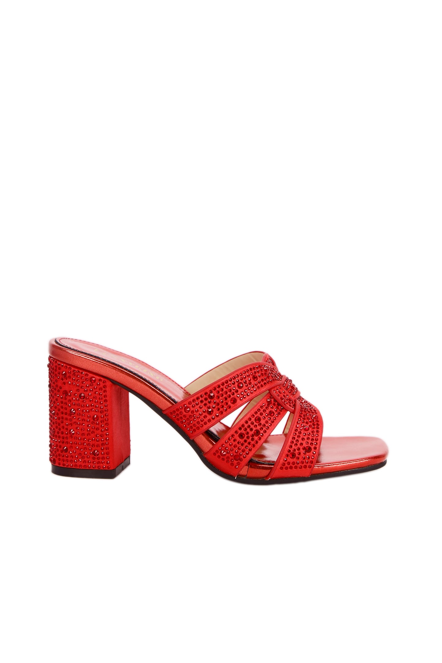 Red diamond high heel sandals for women 9855-1