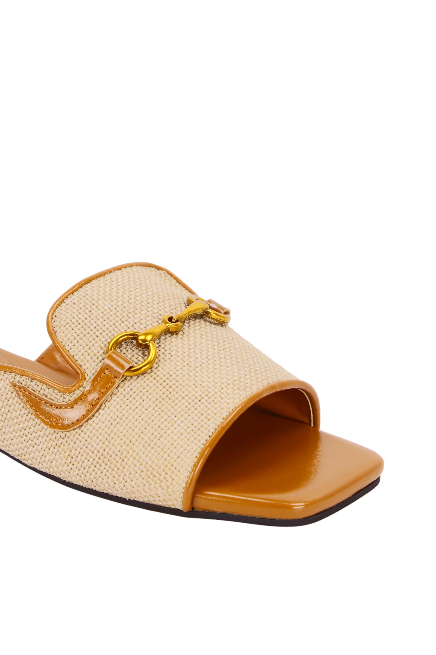 Linen fabric women's slippers 6353-1