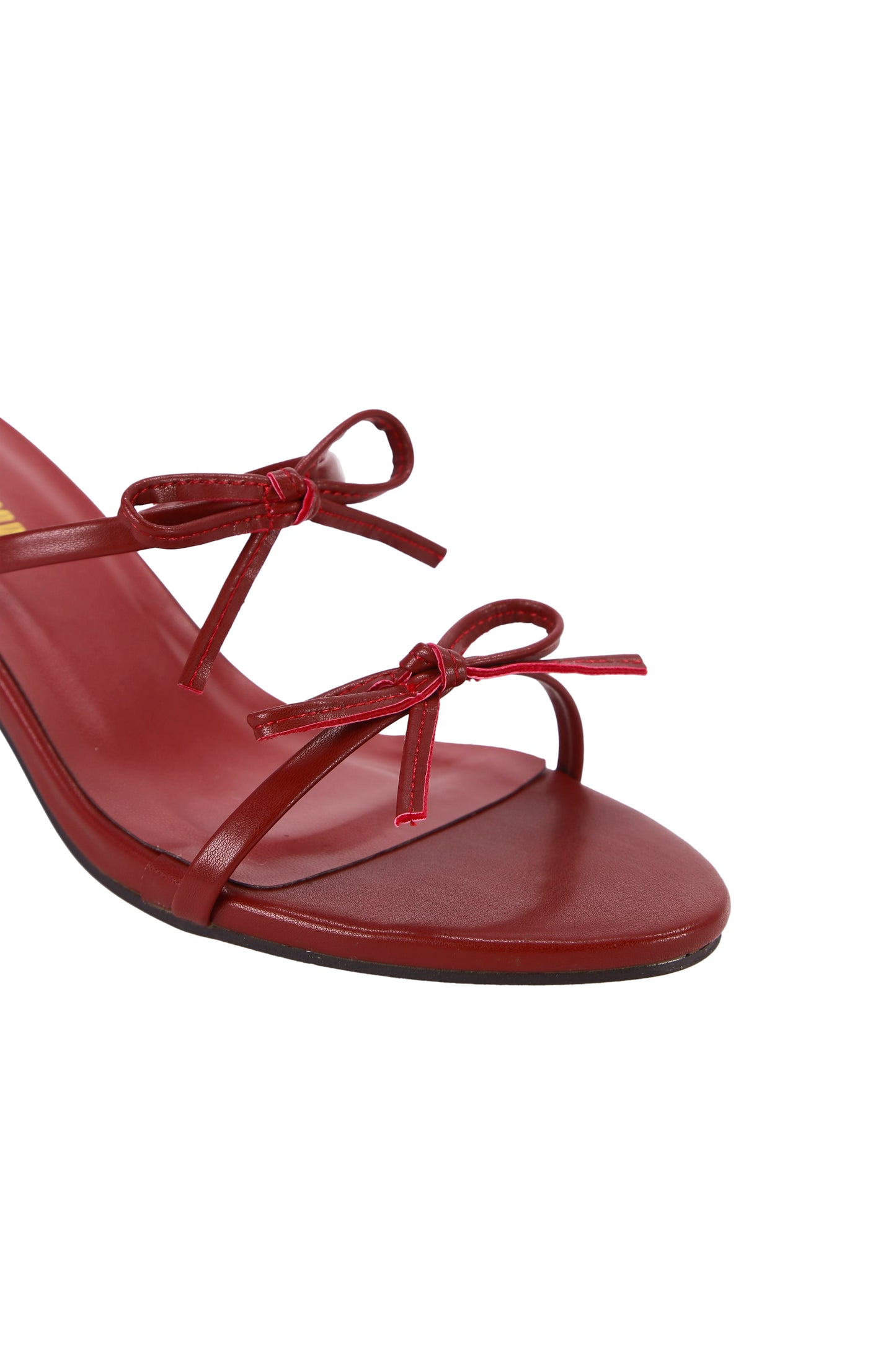 Women's High Heel Fashion Party & Vacation Style Burgundy Angora Red Bow Cocktail High Heels 1161-1