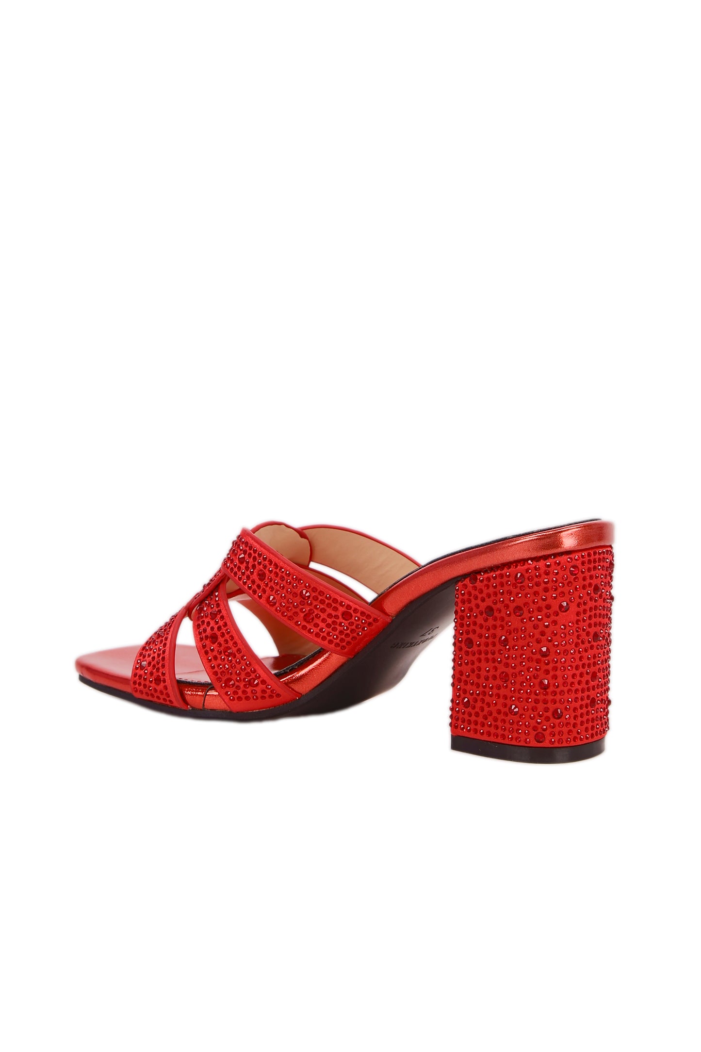 Red diamond high heel sandals for women 9855-1
