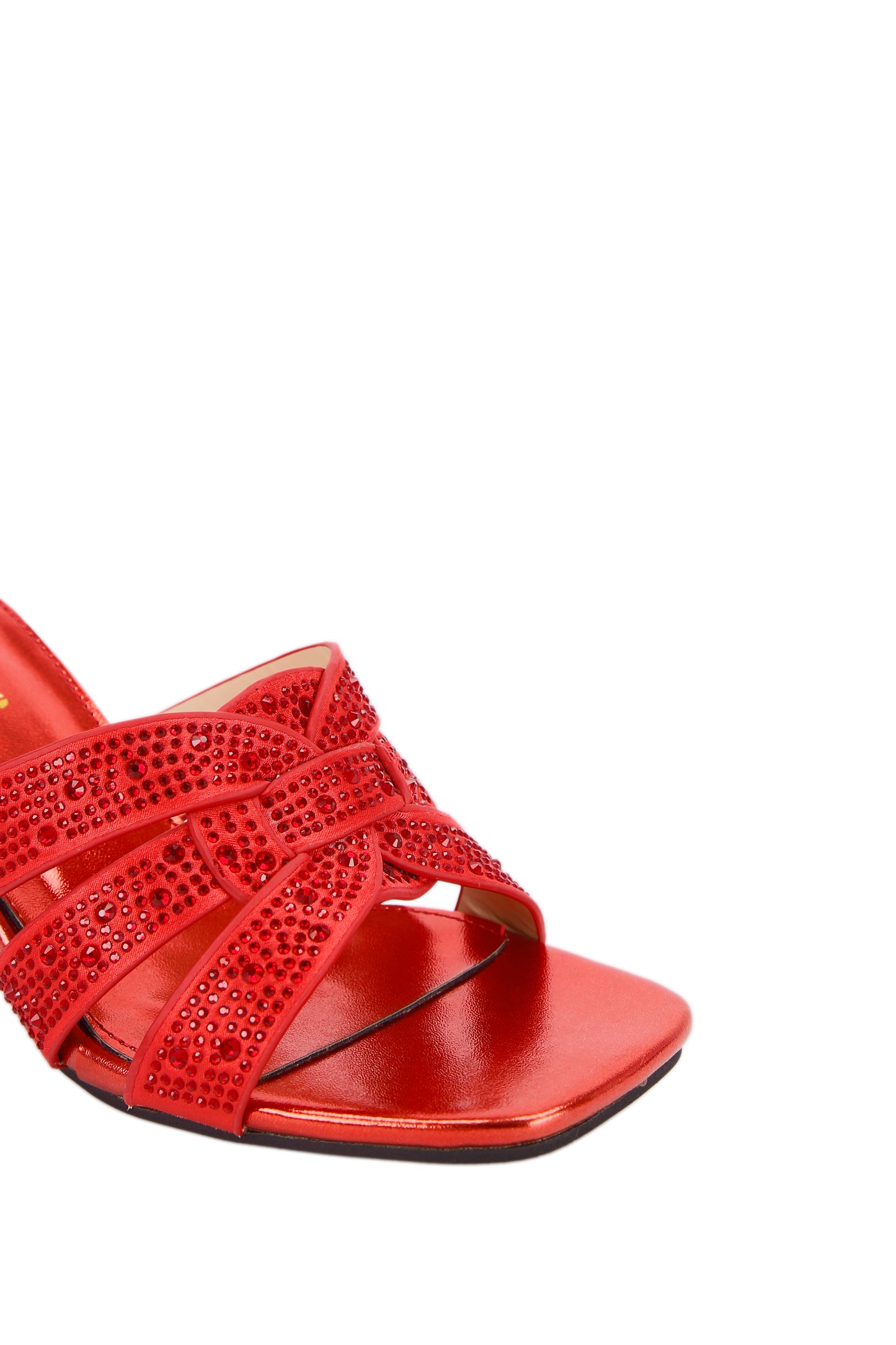 Red diamond high heel sandals for women 9855-1
