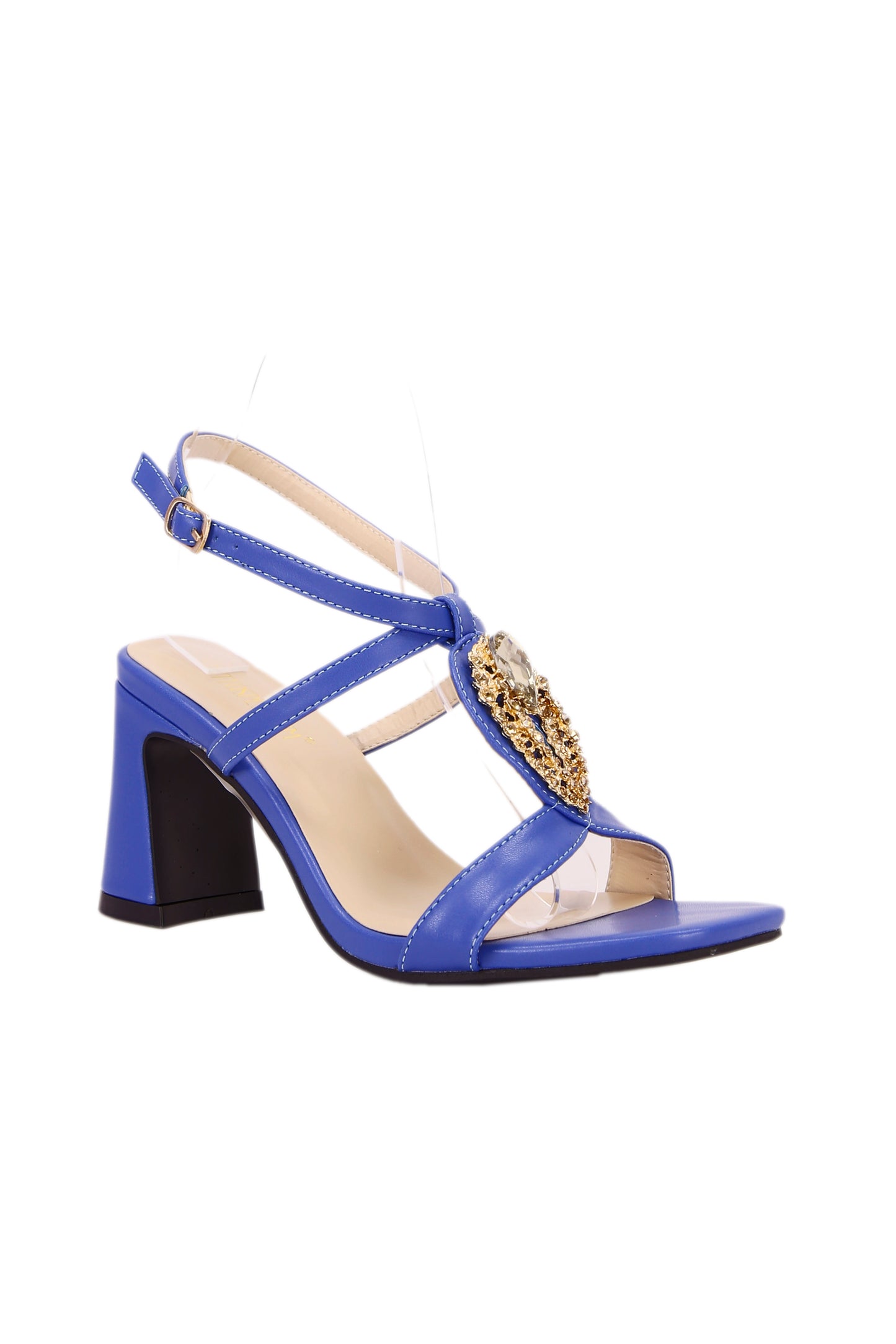 Fashion high heel sandals with heel strap B168-7