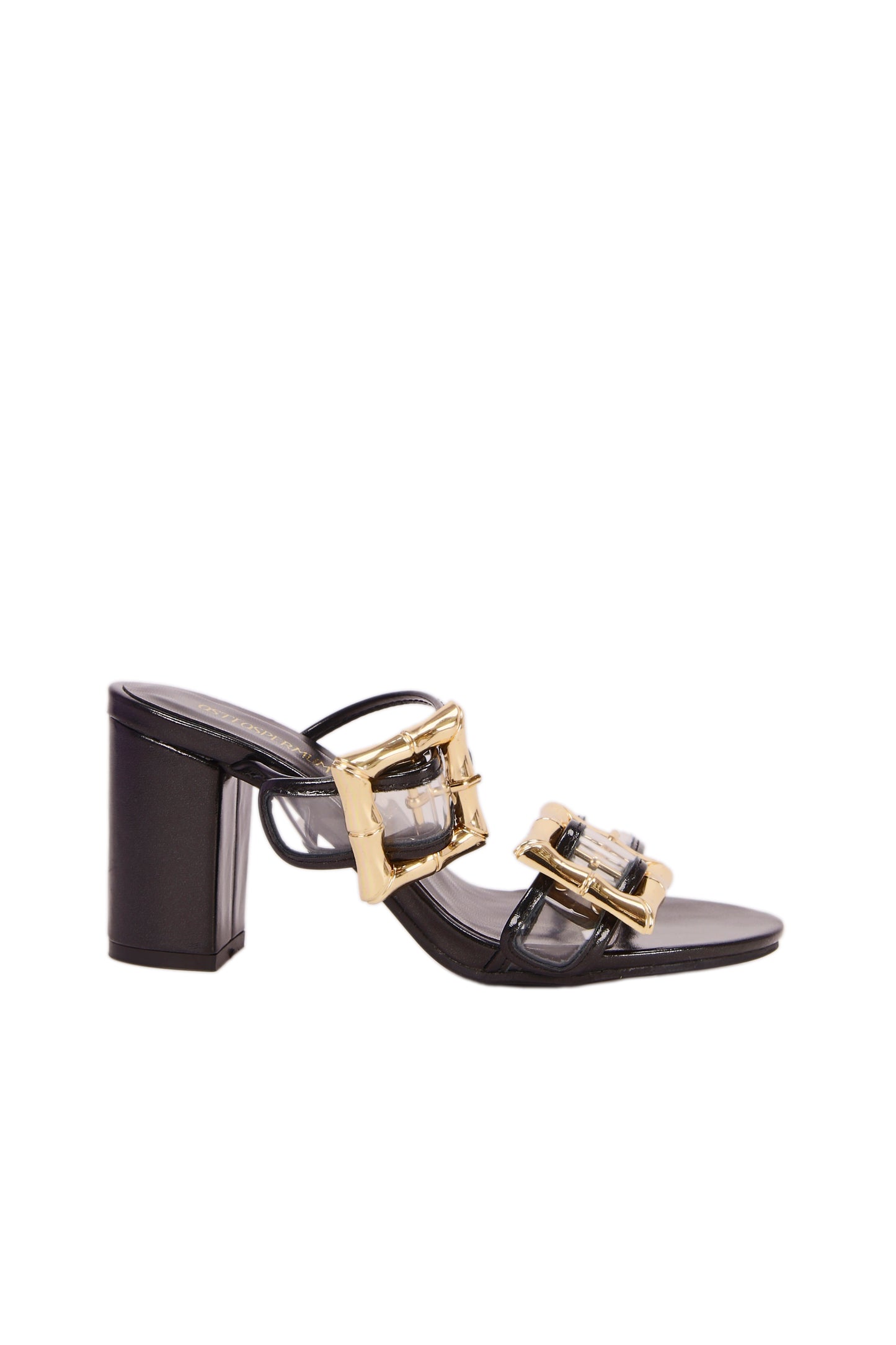 Transparent fabric high heel women's shoes (with metal buckles) 8269-1