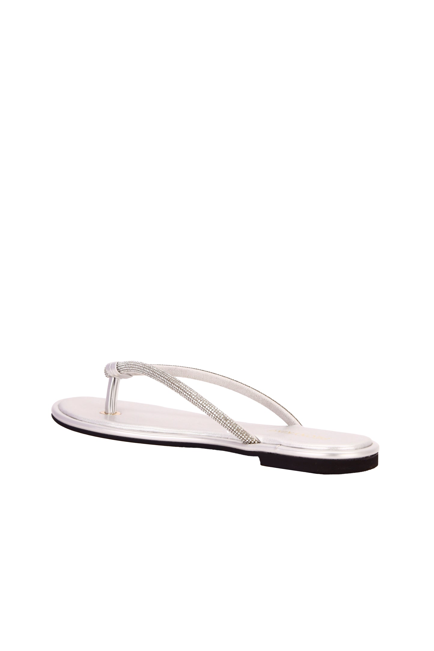 Fashionable herringbone slippers for women, with shiny texture made of metal fabric and diamond straps, a popular element in summer 3318-18
