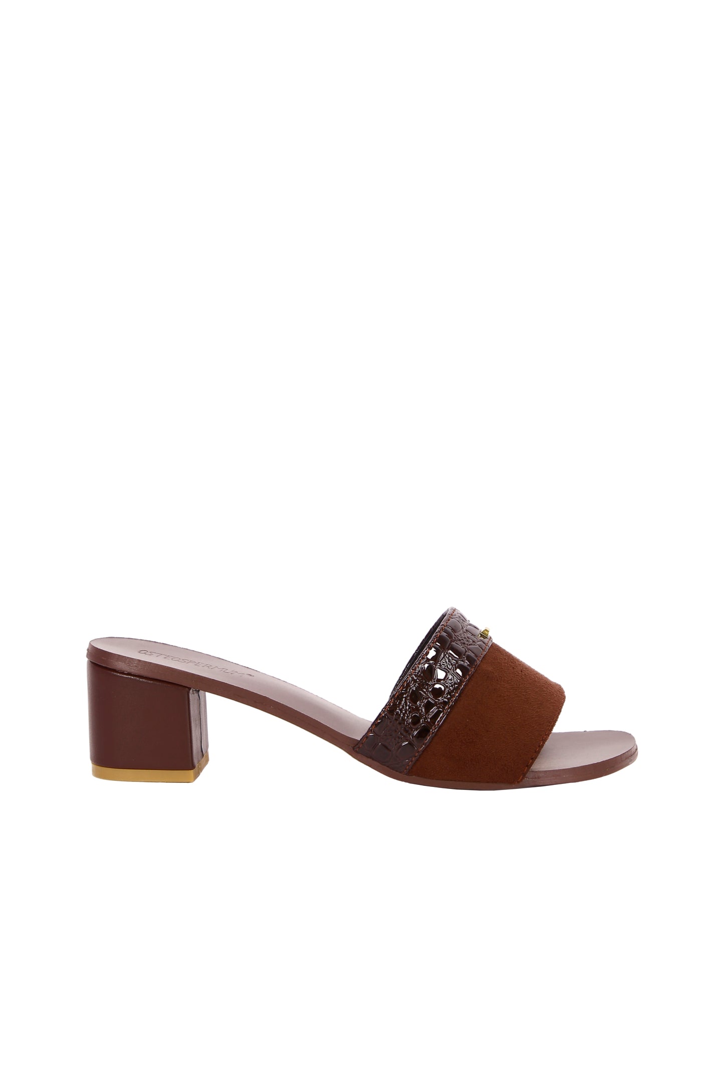 Women's leather sole mid-heel sandals
807-9