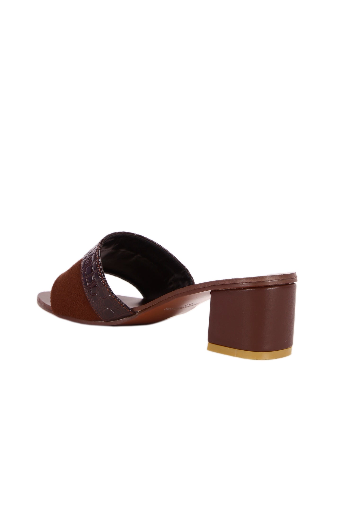 Women's leather sole mid-heel sandals
807-9