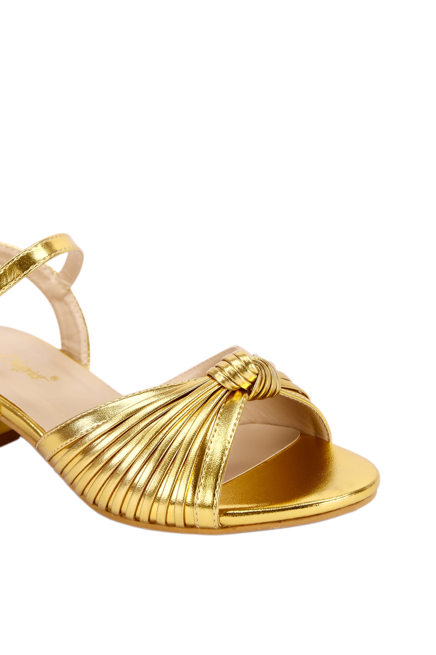 Metallic fabric thin straps fashionable mid-heel women's shoes 6914-1