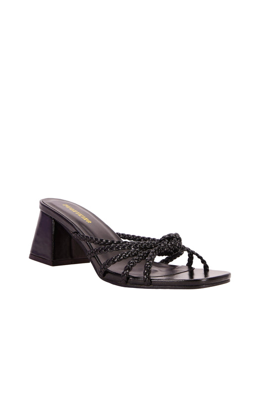 Women's French Style Black Versatile Square Toe High Heels, Elegant Pointed Toe Stilettos For Party & Banquet, Summer New Design 5261-1