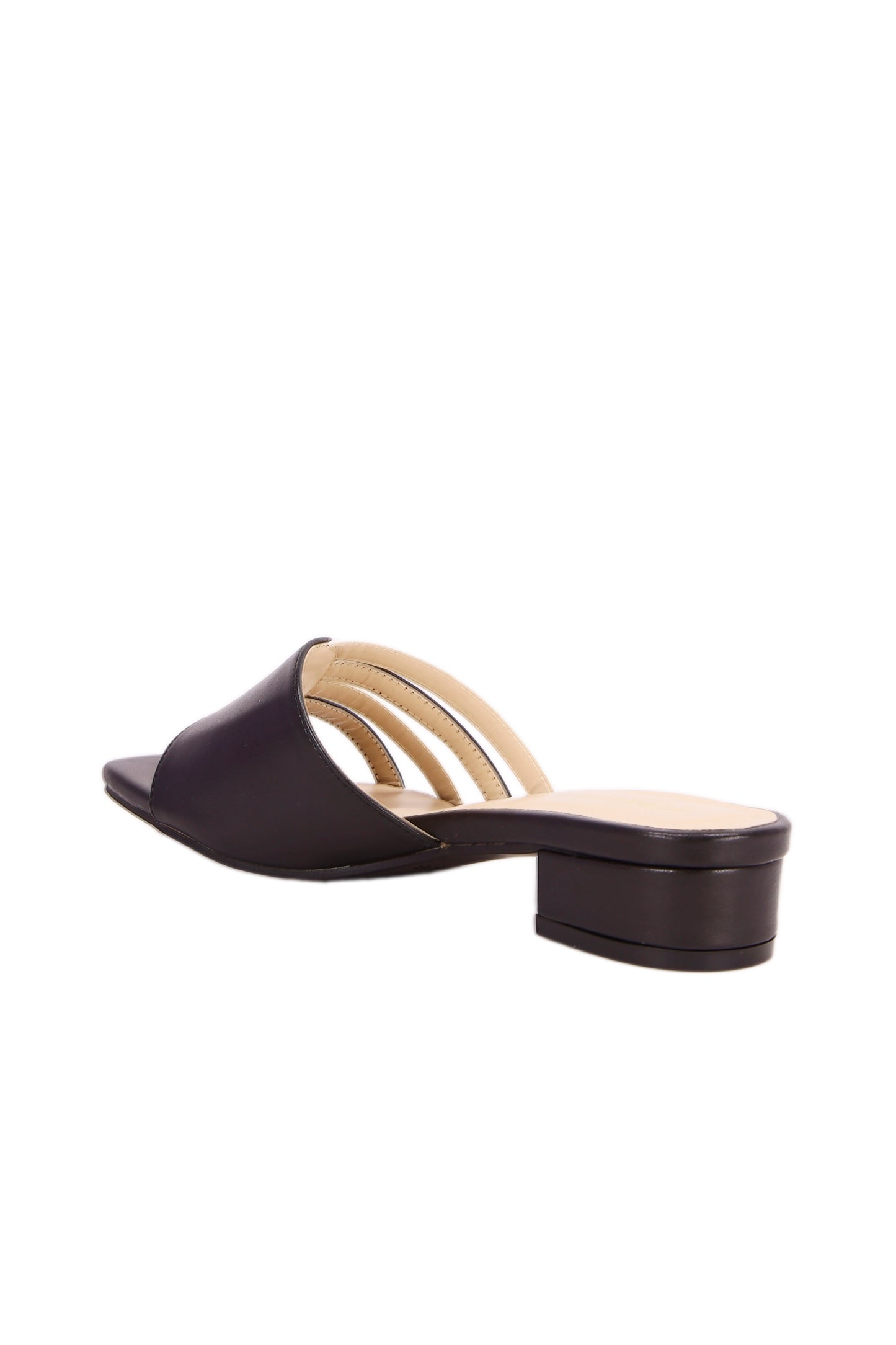 Black and white summer mid-heel women's shoes 9682-4
