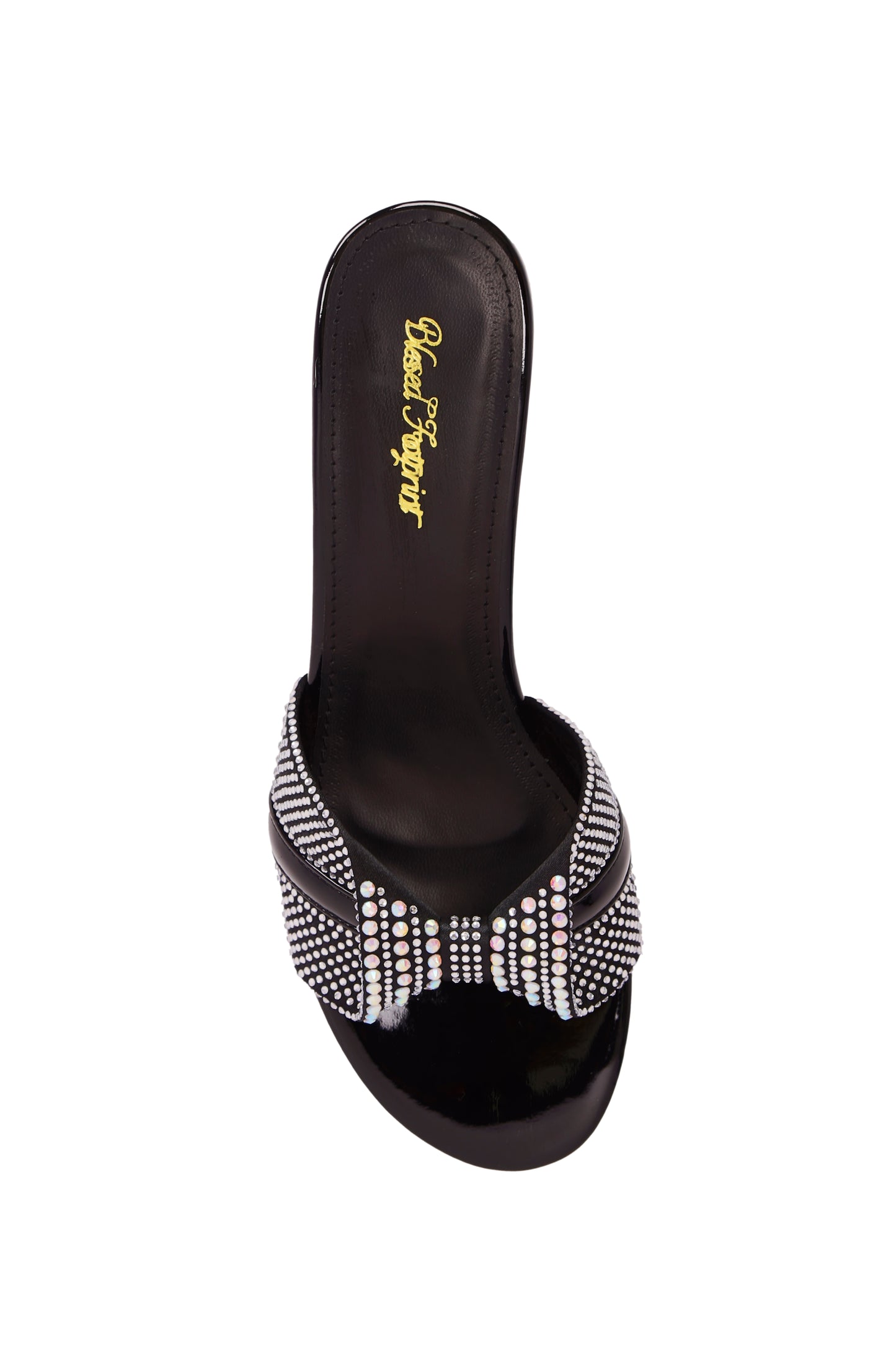 Women's mid-heel imitation leather fashion sandals, no naked straps, imitation diamonds, suitable for leisure and daily life 590-5