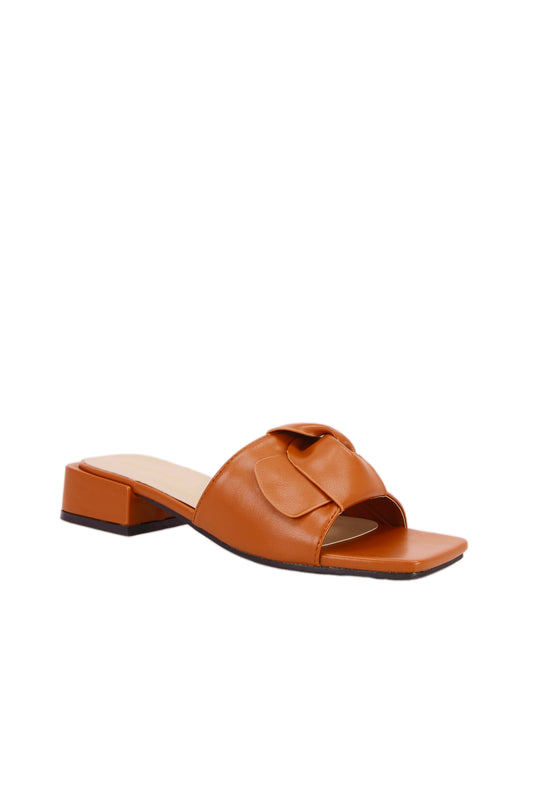 Summer popular coffee color low heel sandals 2100-1