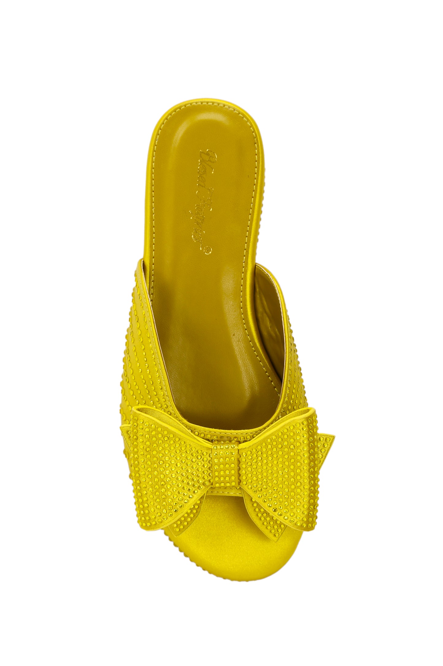 Fashionable Women's Yellow Bow Knot Decorated Suede-Like Anti-Slip Flat Heel Sandals, Beach Casual Slippers 6658-6