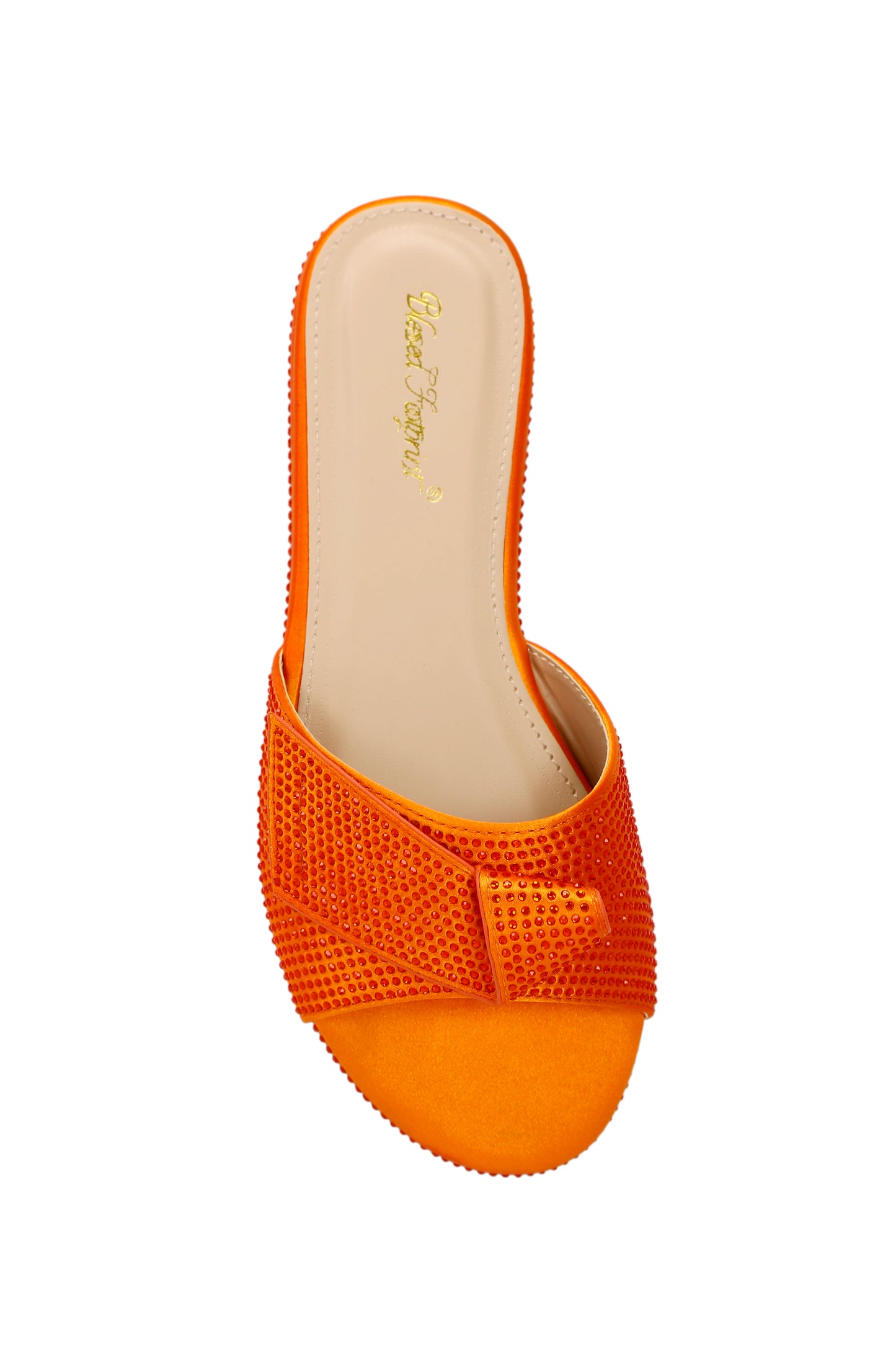 Fashionable Women's orange Bow Knot Decorated Suede-Like Anti-Slip Flat Heel Sandals, Beach Casual Slippers 6658-9