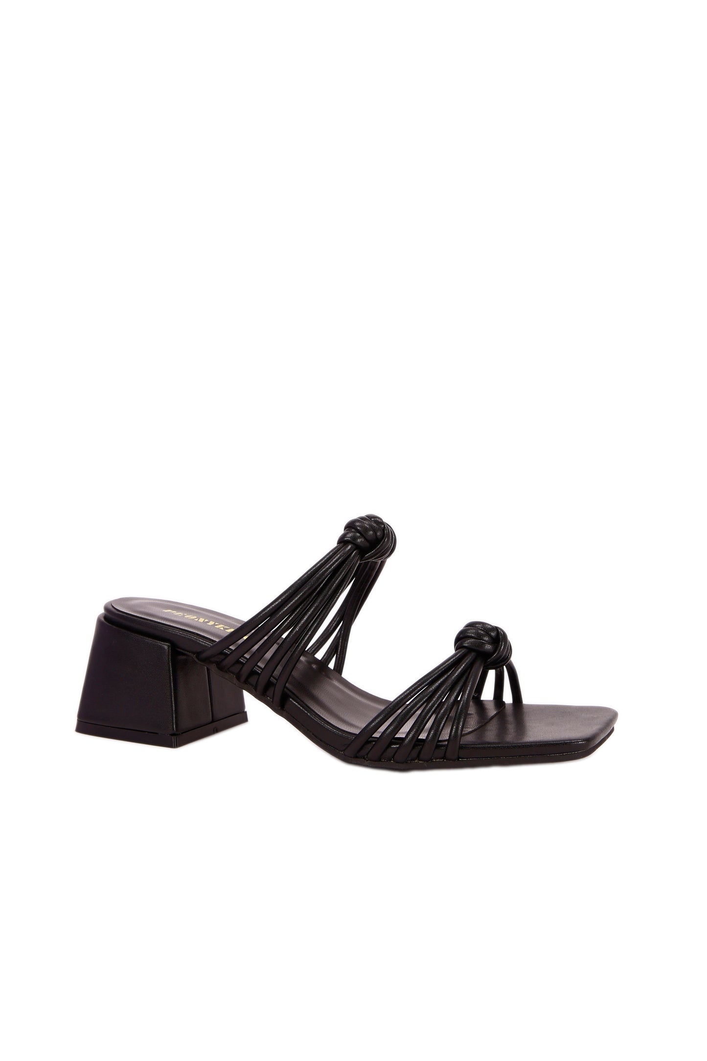 Black shiny PU sandals 1721-1