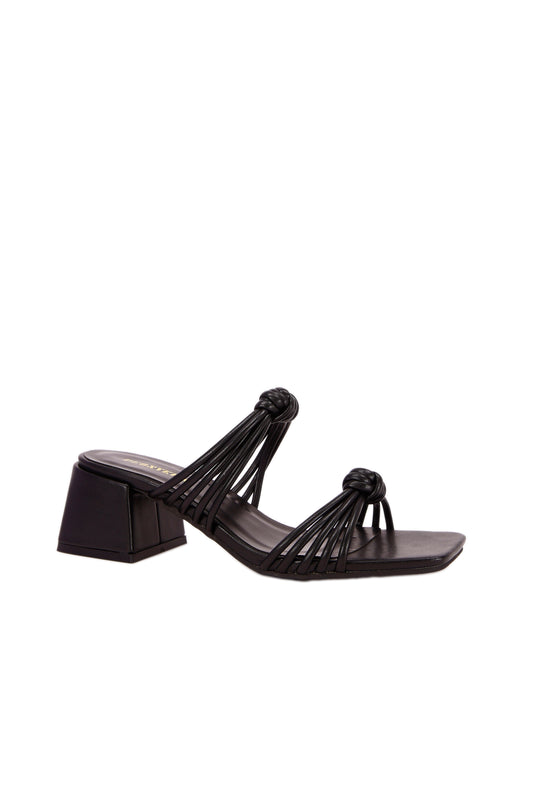 Black shiny PU sandals  1721-1