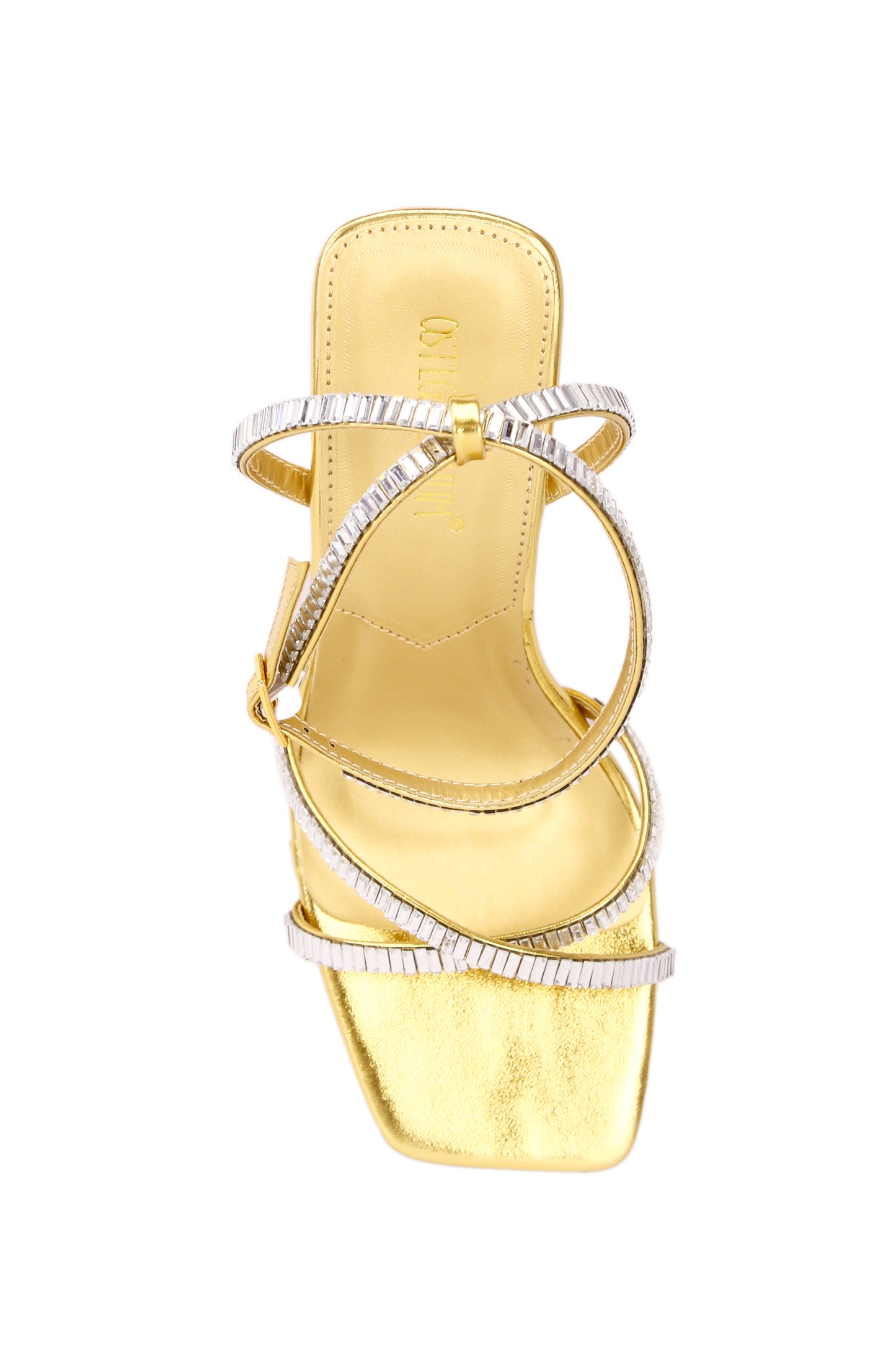 Women's stiletto high heel fashion sandals with diamond cross straps, ankle strap women's shoes, elegant design, suitable for weddings, parties and other formal occasions 3515-2