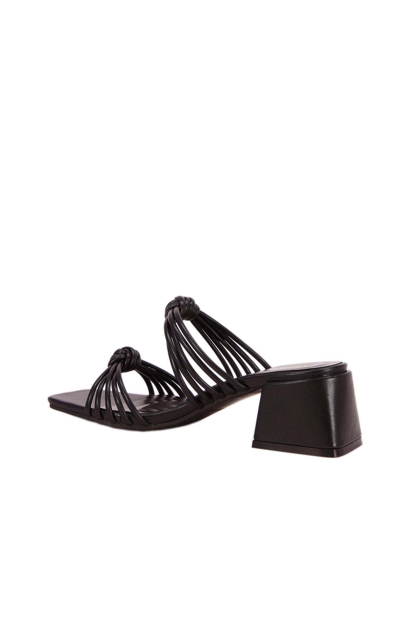 Black shiny PU sandals 1721-1