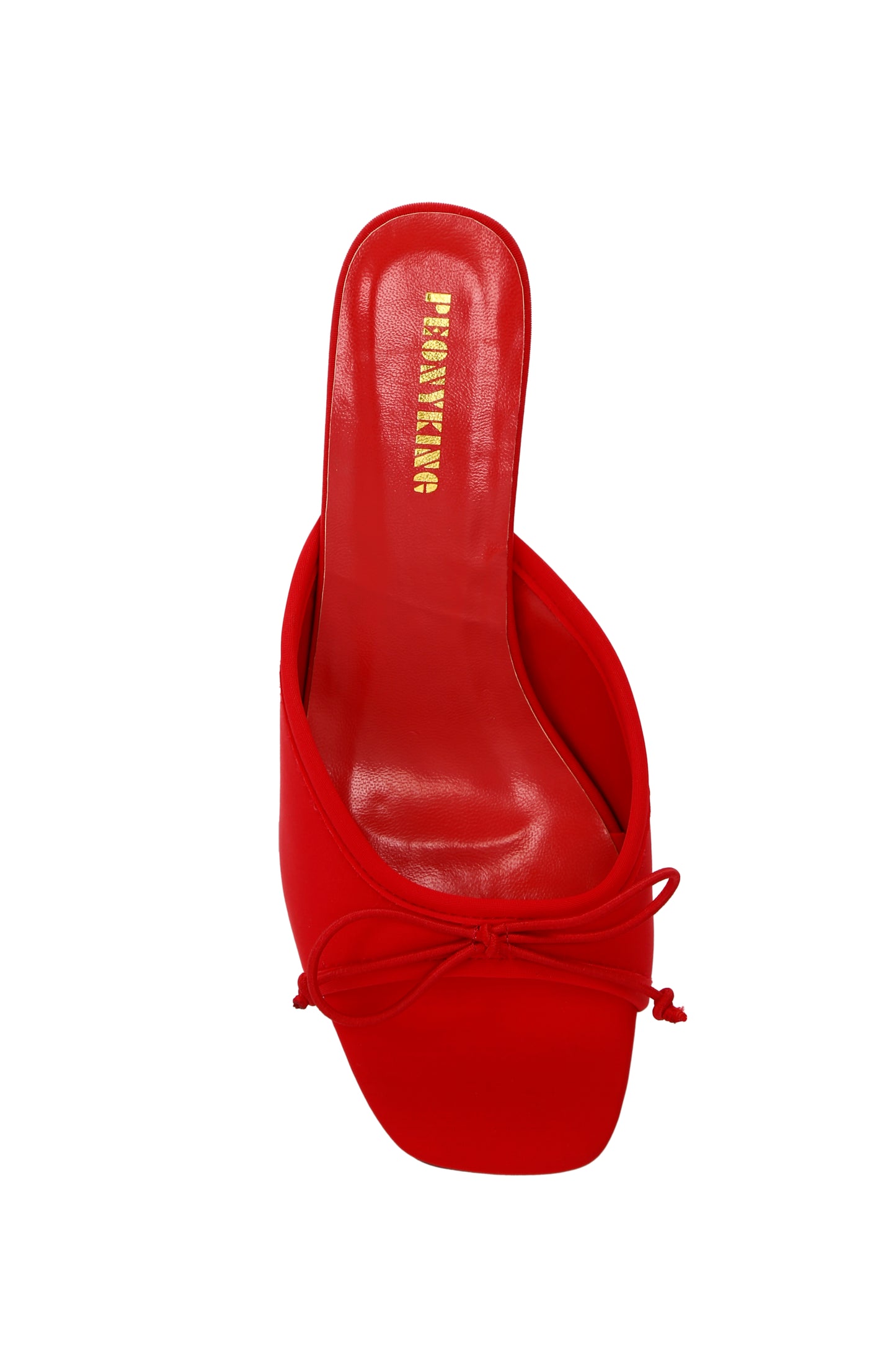 Red New Arrival Square Toe Silk Fabric Open Toe High Heel Sandals, Versatile Minimalist Flat Heels for Women 8530-1