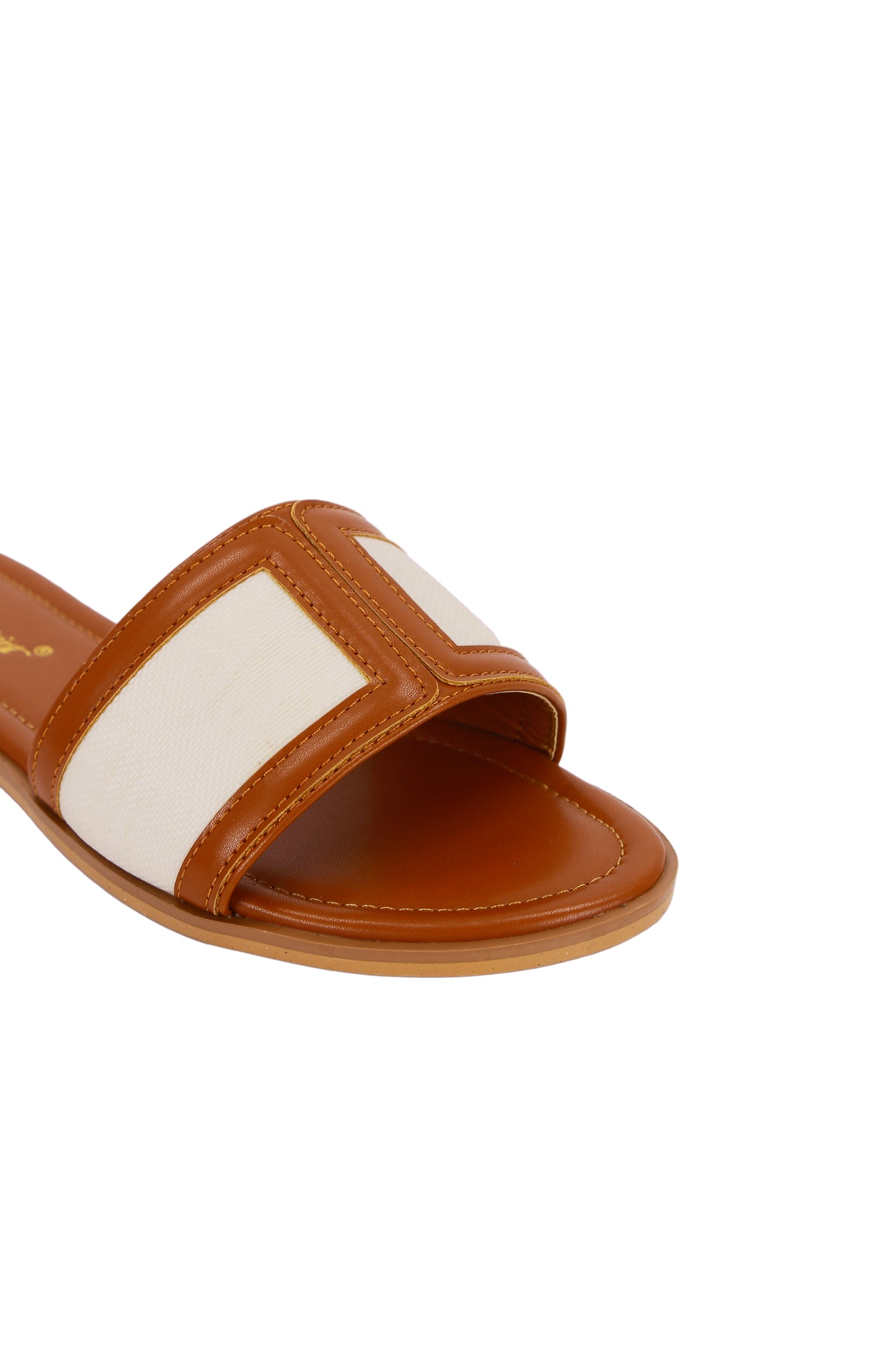 Wide Fit Women's Casual Flat Slippers, Round Toe Non-Slip Slides, Indoor Outdoor Beach Sandals 868-18