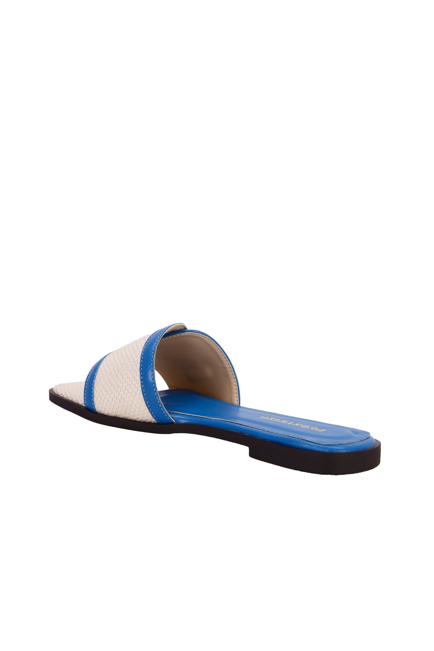 Women Square Toe Chain Decor Flat Sandals, Minimalist Beach Slippers, Summer 909-5