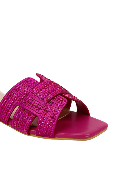 Women's Rhinestone Decoration Casual Flat Sandals, Ideal For Daily Wear  2266-1